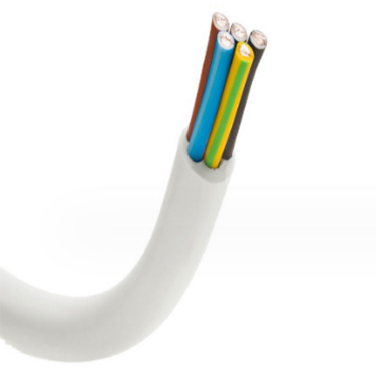 Vde H05ss-F 5g1.5 Cable revestido de cinco núcleos de silicona cuadrado